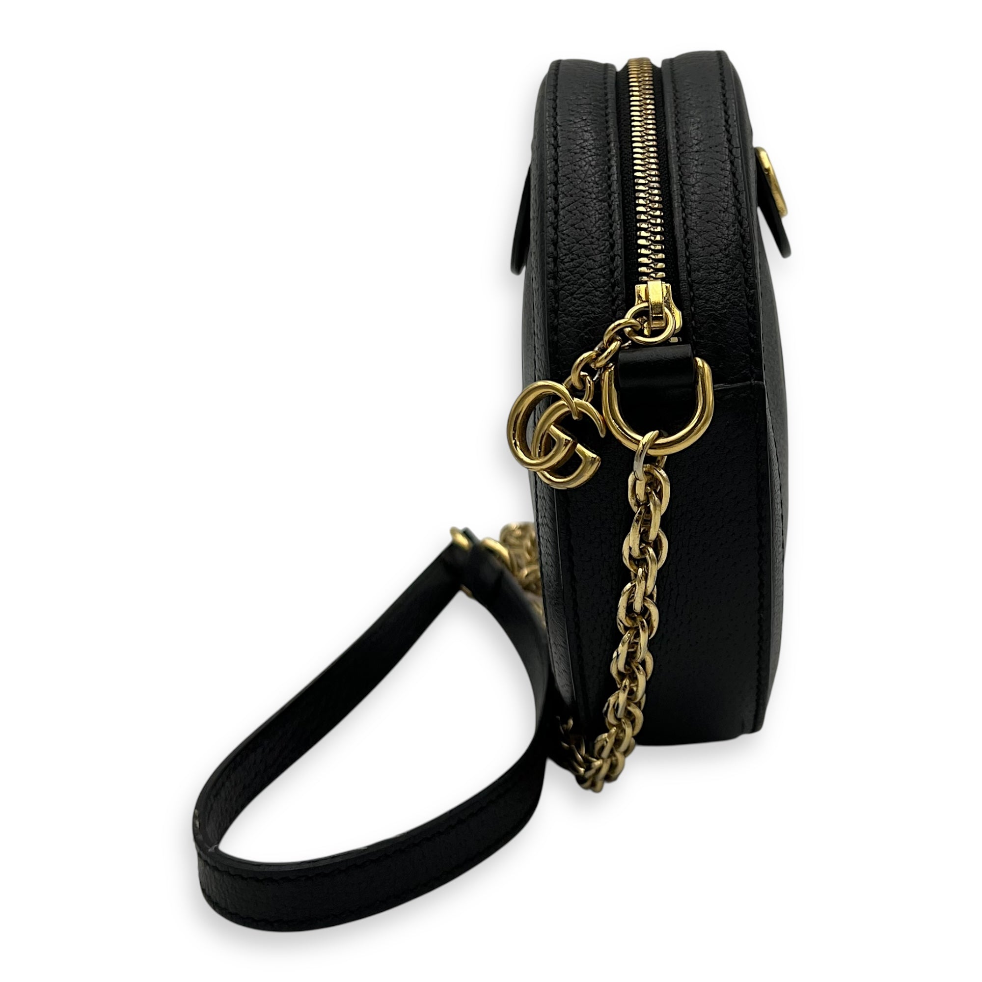 Gucci Ophidia Crossbody Bag Black in Calfskin, Gold hardware_3