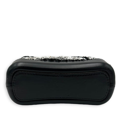 Chanel Gabrielle Small Black - White Shoulder Bag in Sequins, Gold hardware_5