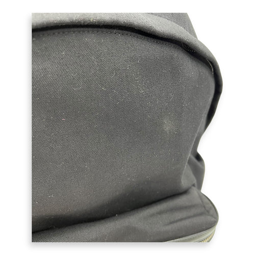 Saint Laurent Logo Backpack Black in Canvas, Silver hardware_7