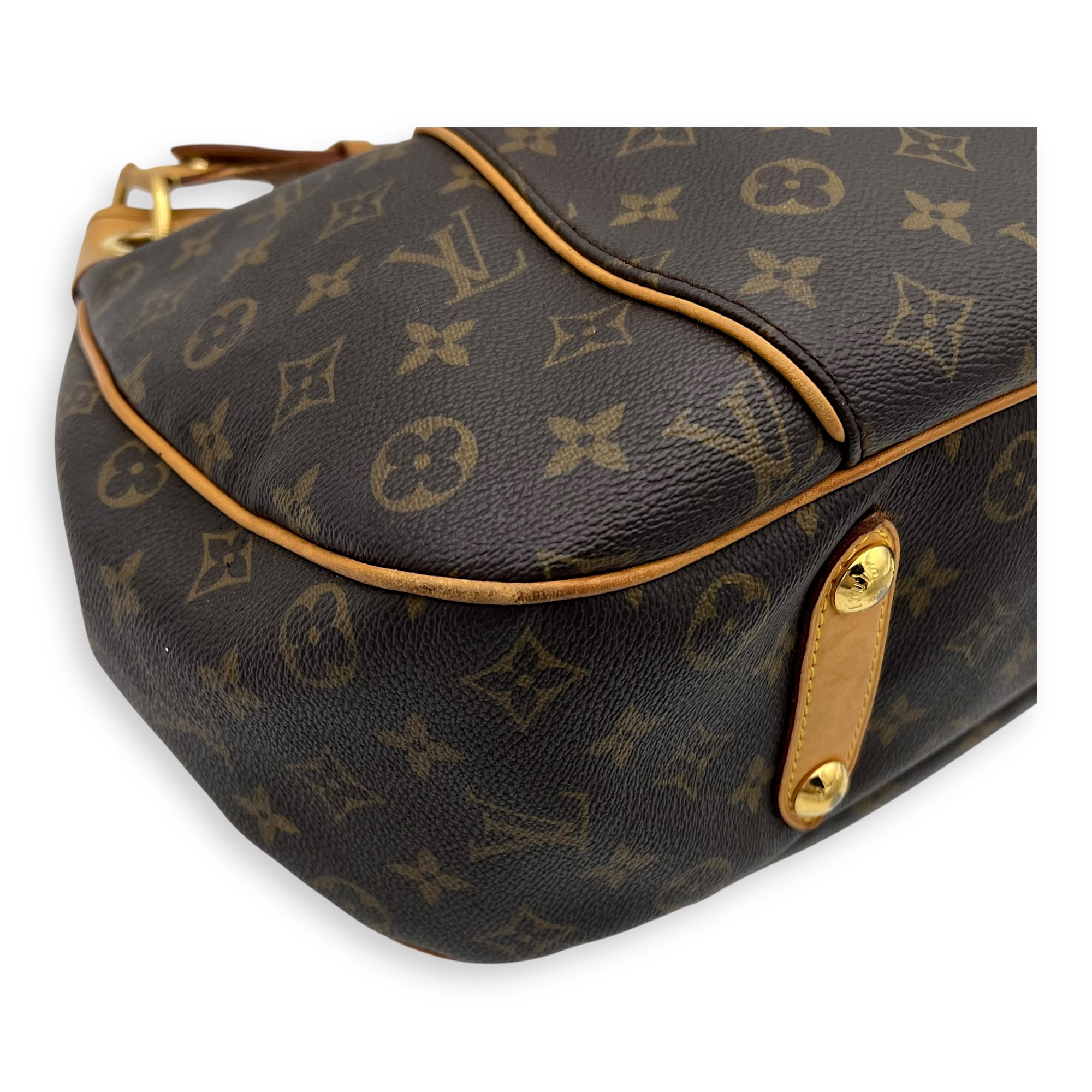 Louis Vuitton Galleria Top Handle Bag MM Brown in Monogram Coated Canvas, Gold hardware_12
