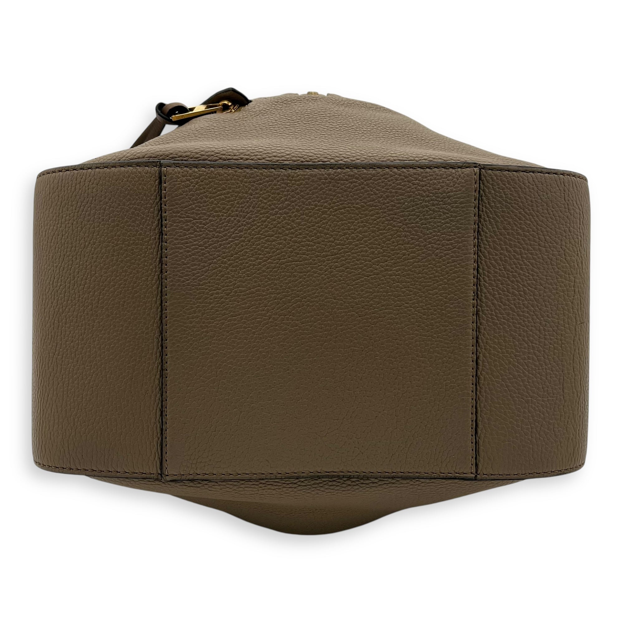 Loewe Hammock Medium Beige Top Handle Bag in Calfskin, Gold hardware_5