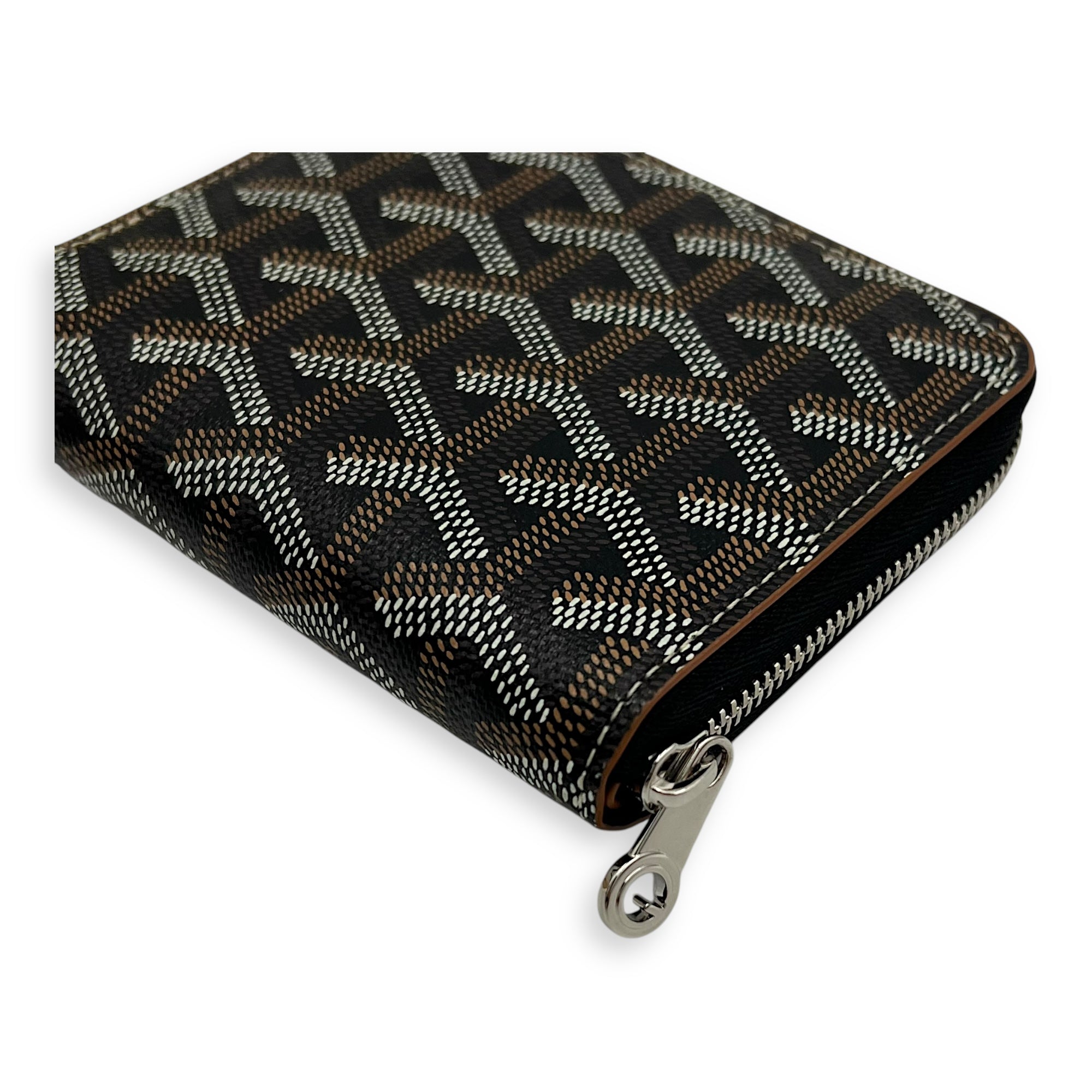 Goyard Matignon Wallet Brown in Coated Canvas, Silver hardware_10
