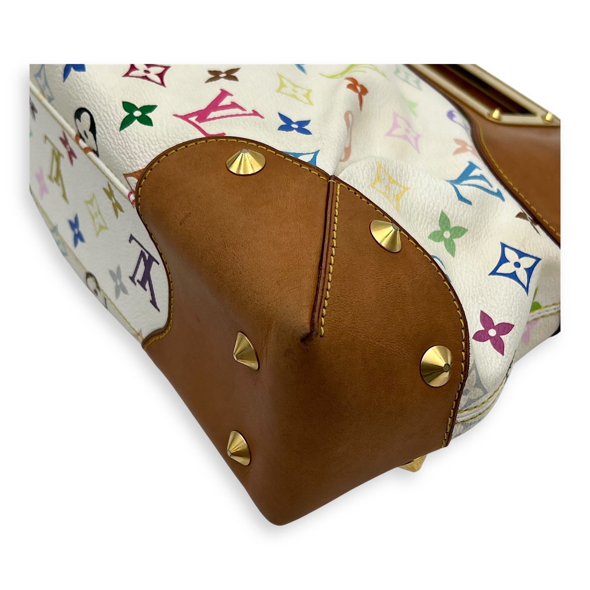 Louis Vuitton Judy x Murakami MM Multi-colour Top Handle Bag in Monogram Coated Canvas, Gold hardware_9