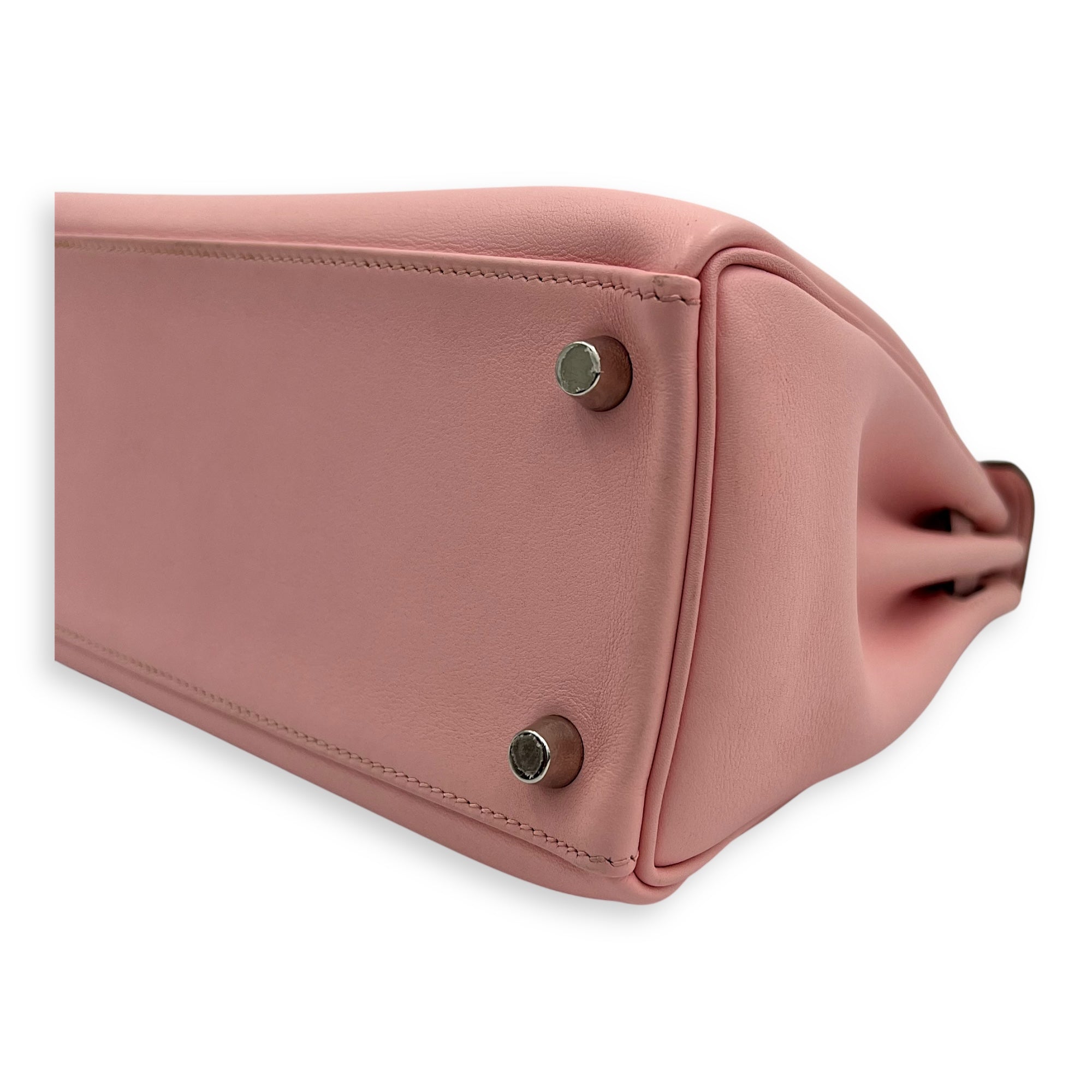 Hermès Kelly 25 Sakura Pink Top Handle Bag in Swift, Palladium hardware_10