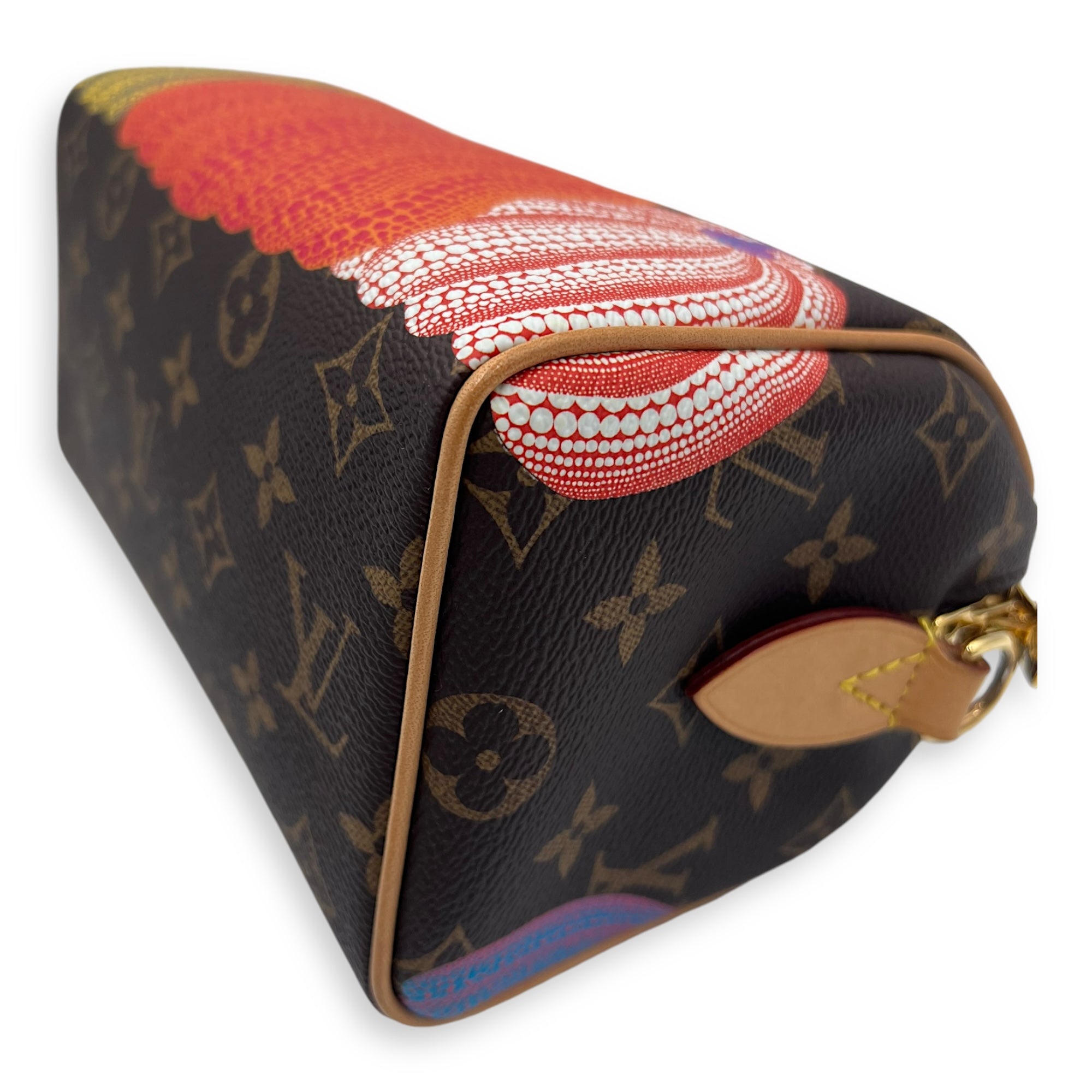 Speedy Top Handle Bag 20 Brown in Monogram Coated Canvas, Gold hardware