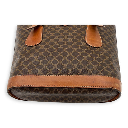 Macadam Tote Bag Brown in Coated Canvas, Gold hardware