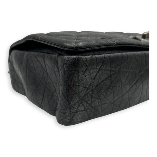 Matelassé Shoulder Bag Grey in Calfskin, Ruthenium hardware