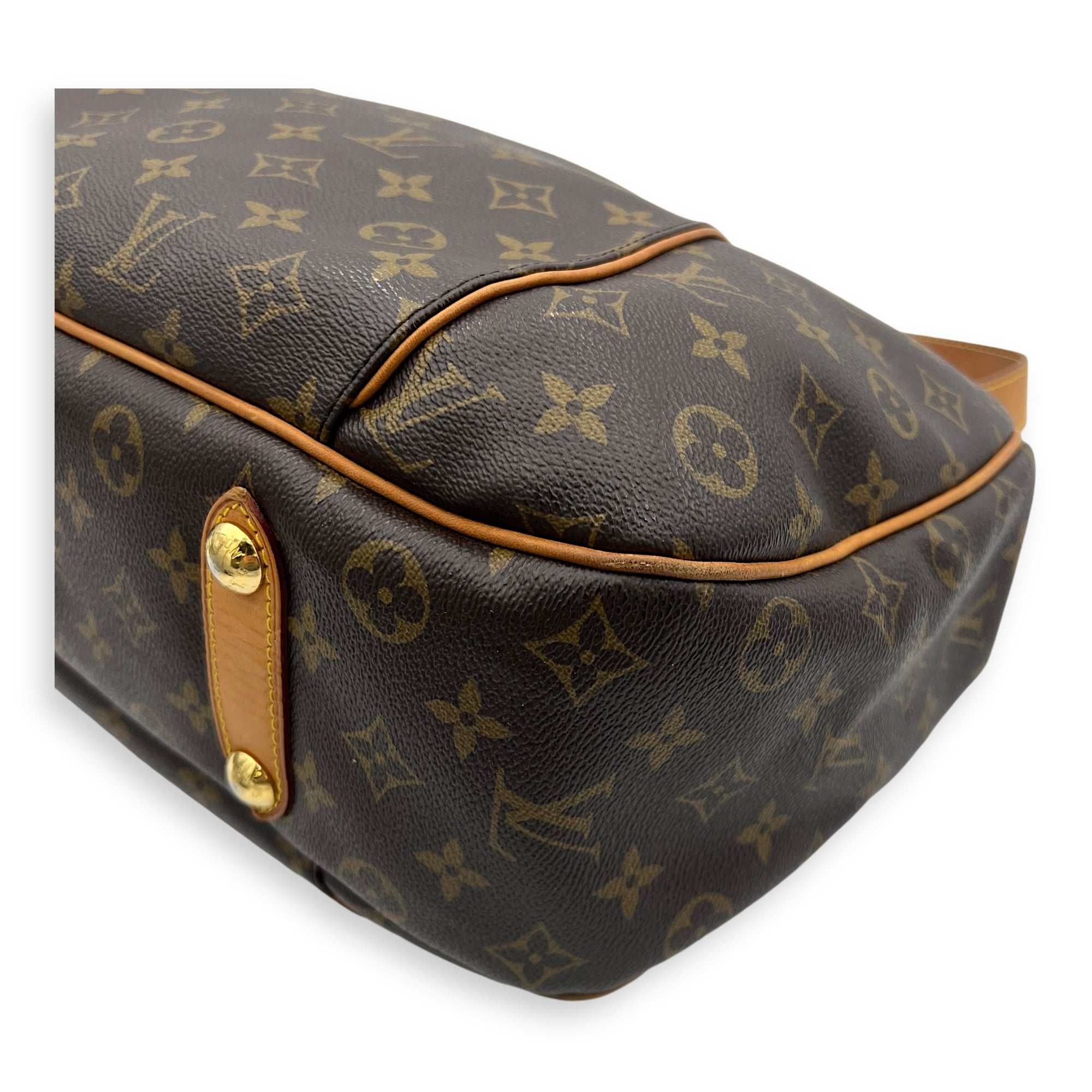 Louis Vuitton Galleria Shoulder Bag Brown in Monogram Coated Canvas, Gold hardware_13