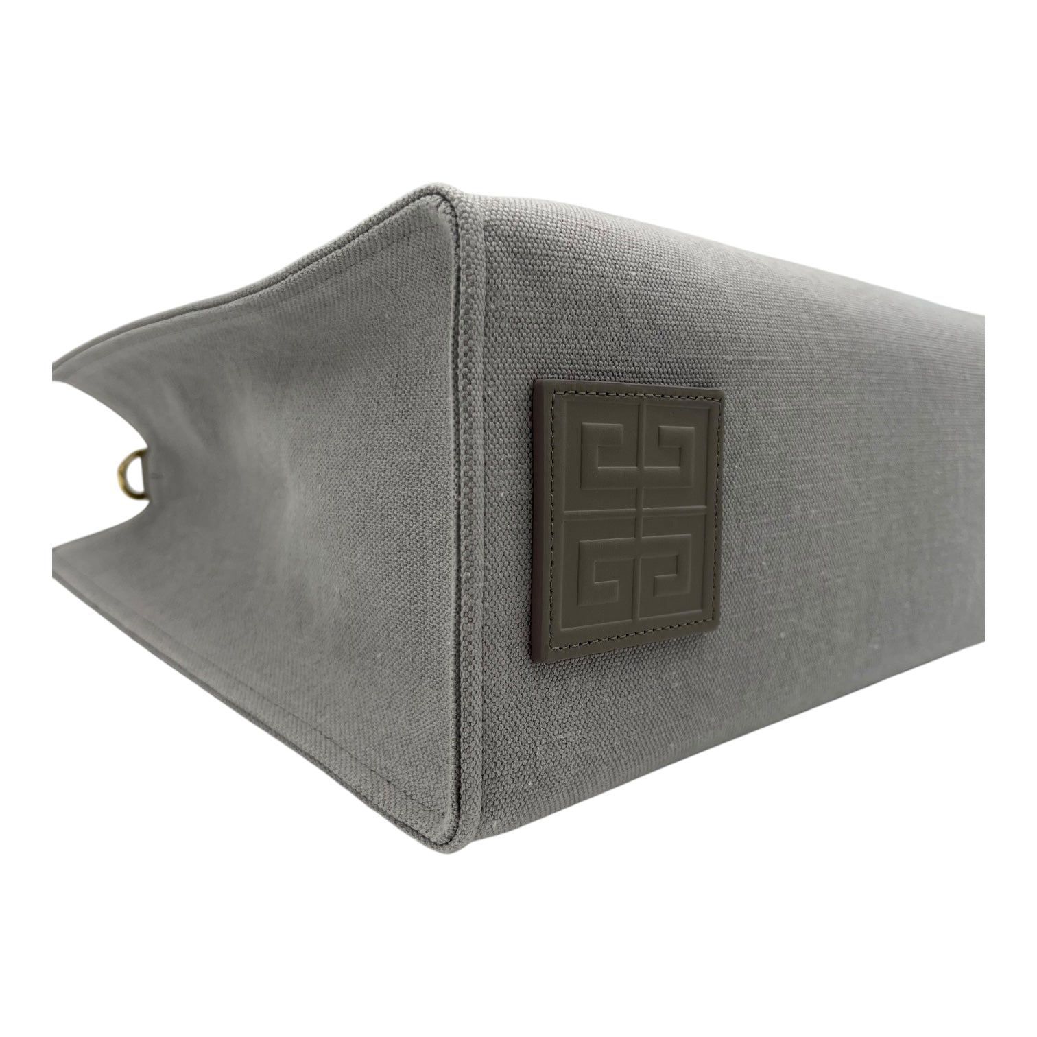 Givenchy Logo Top Handle Bag Grey in Canvas_8