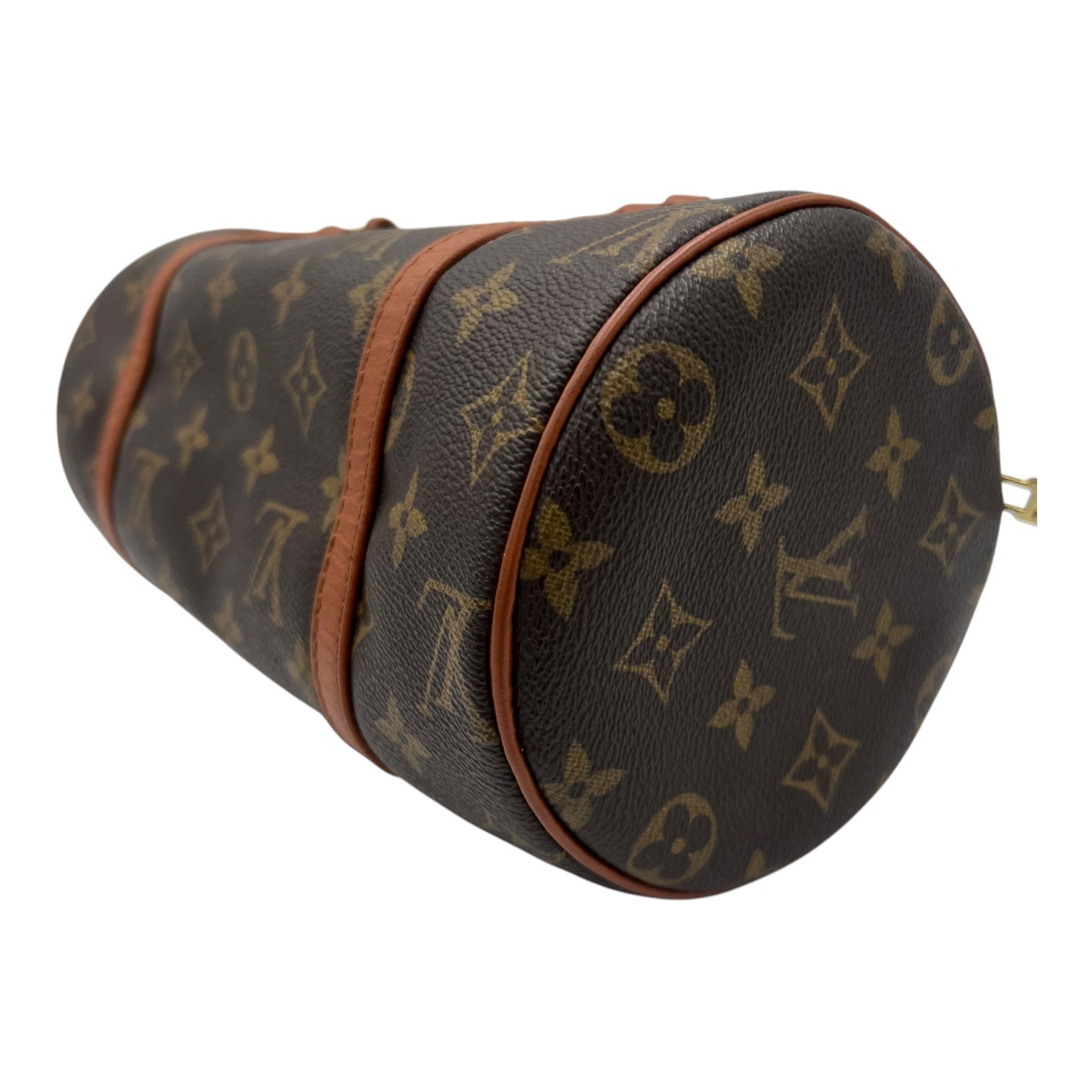 Louis Vuitton Papillon Top Handle Bag 26 Brown in Monogram Coated Canvas, Gold hardware_11