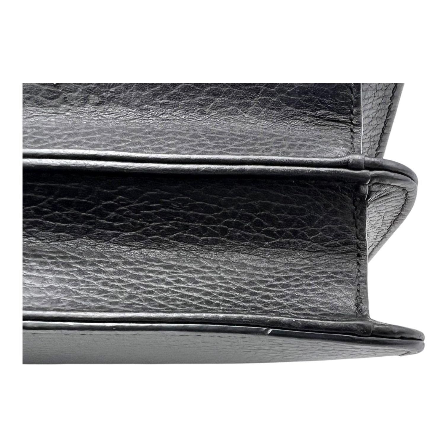 Gucci Interlocking G Crossbody Bag Black in Calfskin, Gold hardware_6