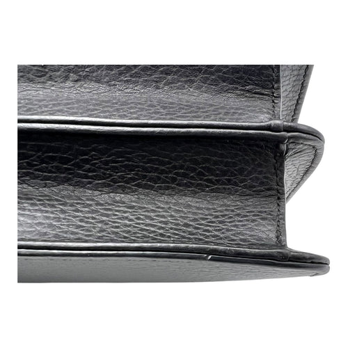 Gucci Interlocking G Crossbody Bag Black in Calfskin, Gold hardware_6