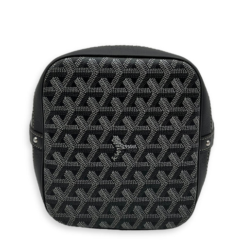 Goyard Petit Flot Crossbody Bag Grey in Coated Canvas, Silver hardware_5