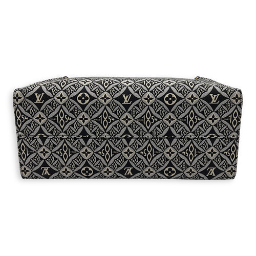 Louis Vuitton OnTheGo Tote Bag Black in Canvas, Gold hardware_5