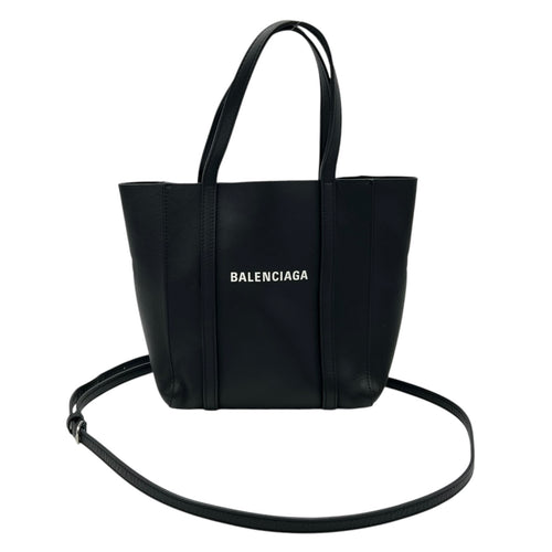 Balenciaga Everyday Tote Bag Black in Calfskin, Silver hardware_8
