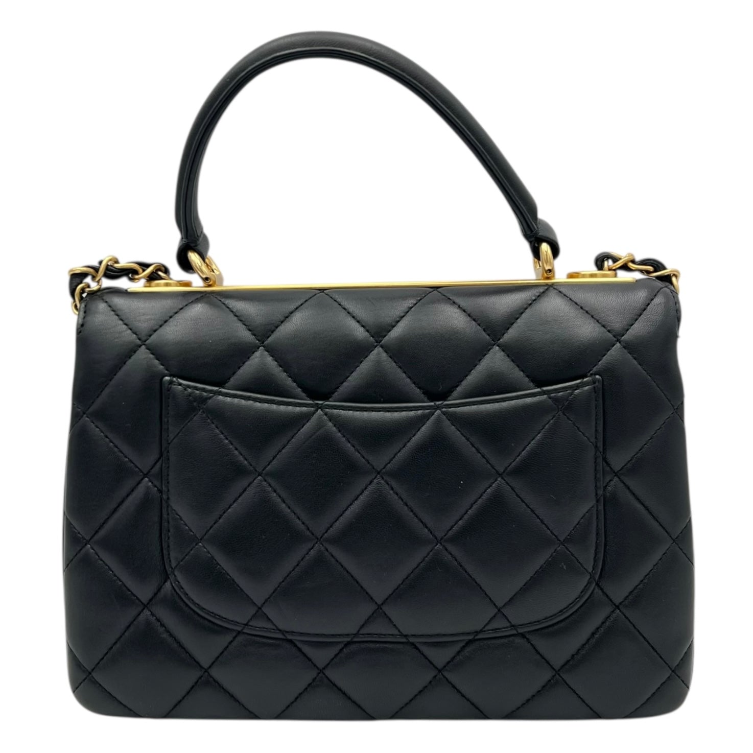 Chanel Trendy CC Top Handle Bag Black in Lambskin, Gold hardware_2