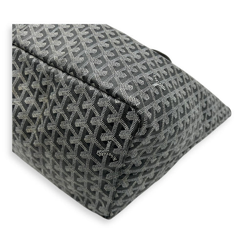 Goyard Saint Louis GM Grey Tote Bag in Coated Canvas, Silver hardware_11