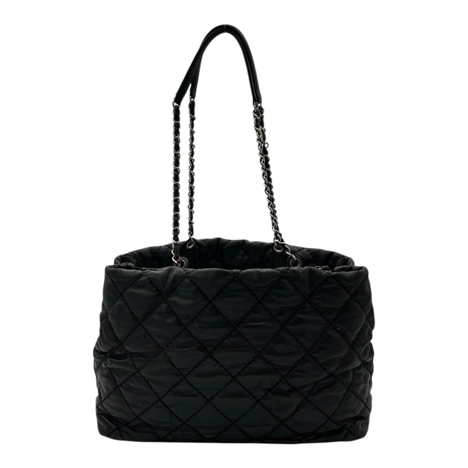Chanel Wild stitch  Tote Bag Blue in Linen, Silver hardware_2