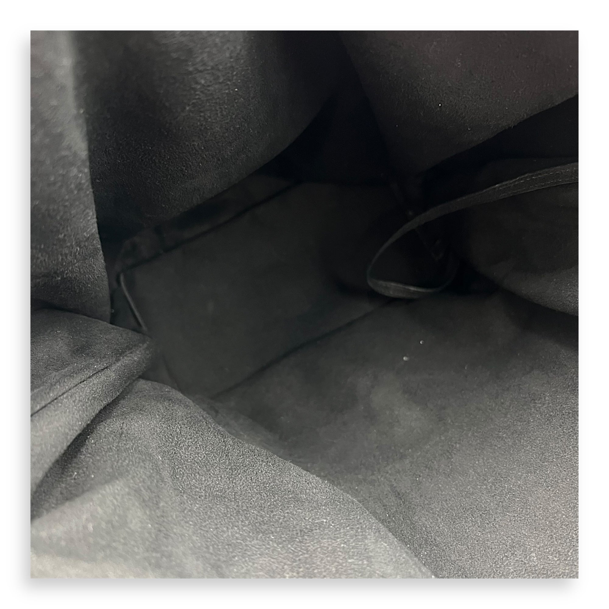 Saint Laurent Teddy Tote Bag Black in Raffia, Silver hardware_5