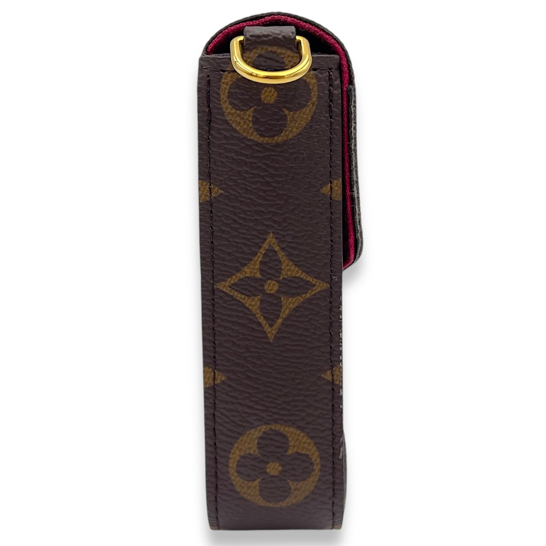 Louis Vuitton Felicie Wallet On Chain Brown in Monogram Coated Canvas, Gold hardware_4