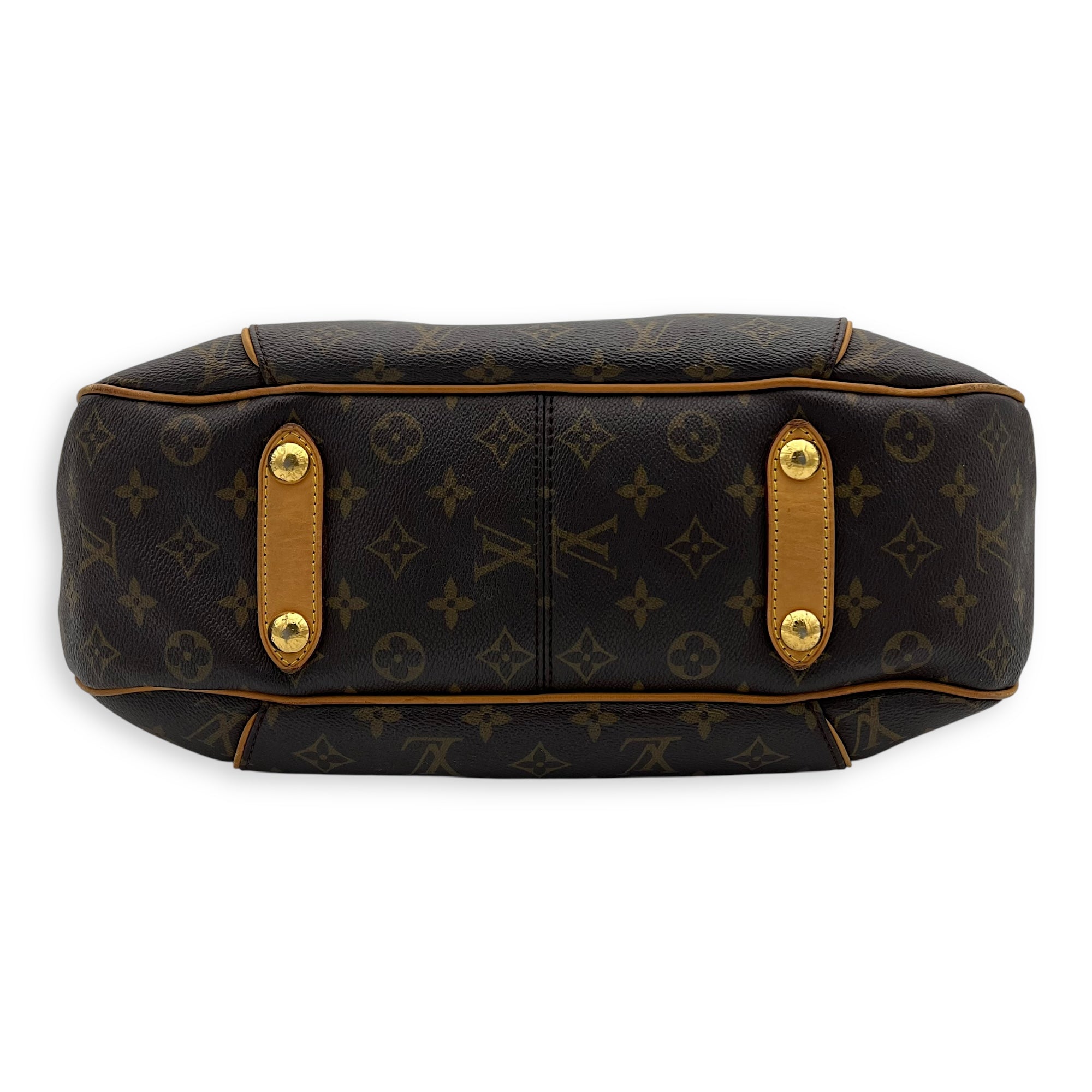 Louis Vuitton Galleria Top Handle Bag MM Brown in Monogram Coated Canvas, Gold hardware_5