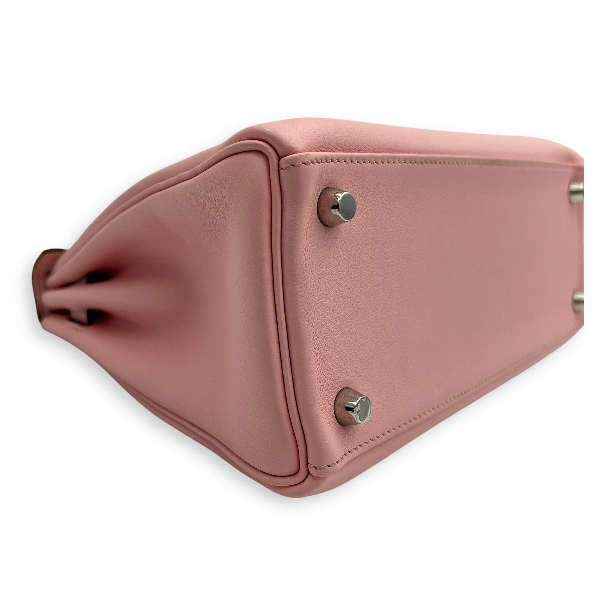 Hermès Kelly 25 Sakura Pink Top Handle Bag in Swift, Palladium hardware_9