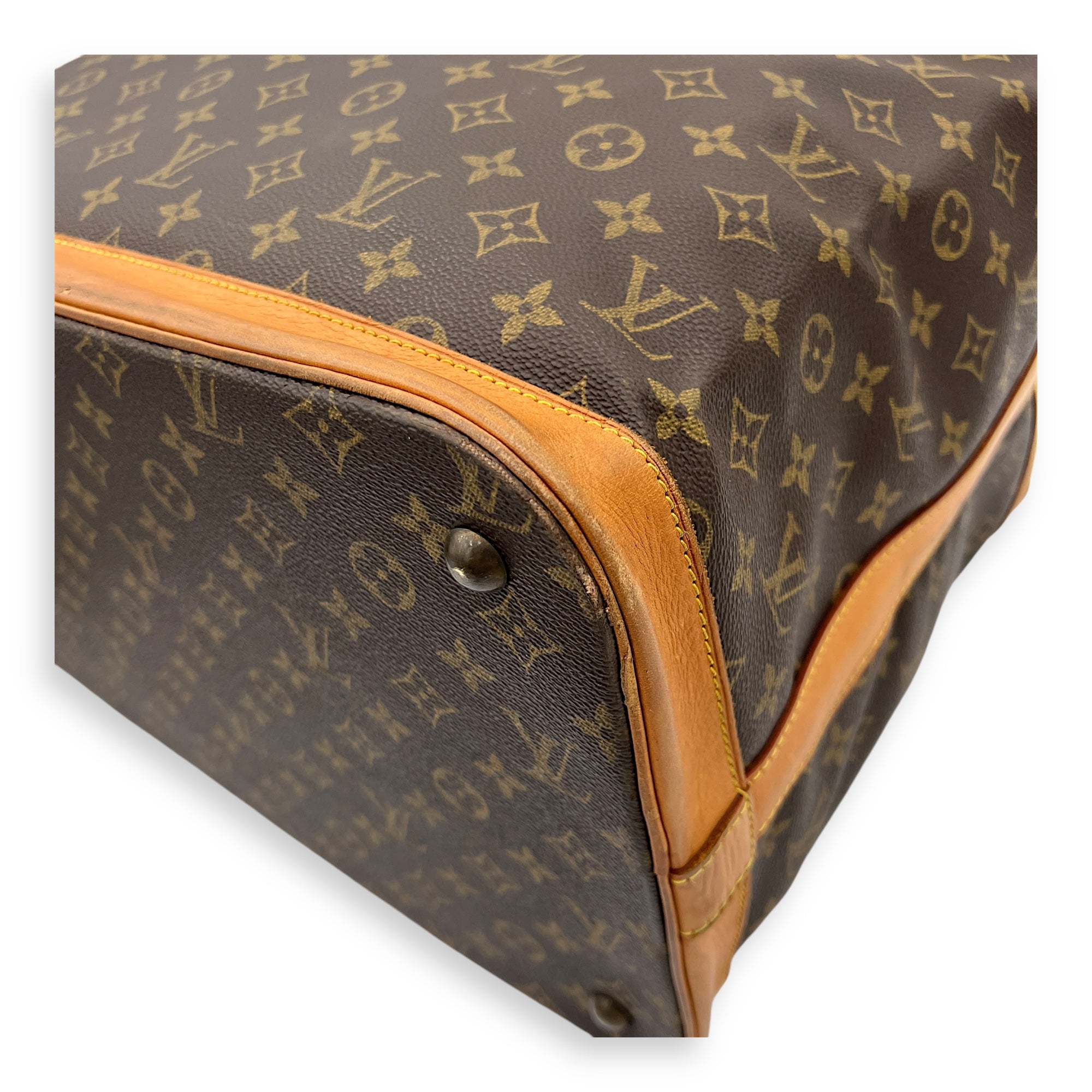 Cruiser Top Handle Bag Brown in Monogram Coated Canvas, Gold hardware