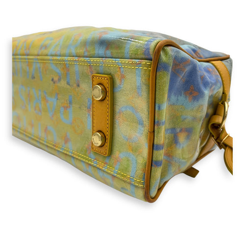 Richard Prince Pulp Weekender Yellow Top Handle Bag in Vinyl, Gold hardware