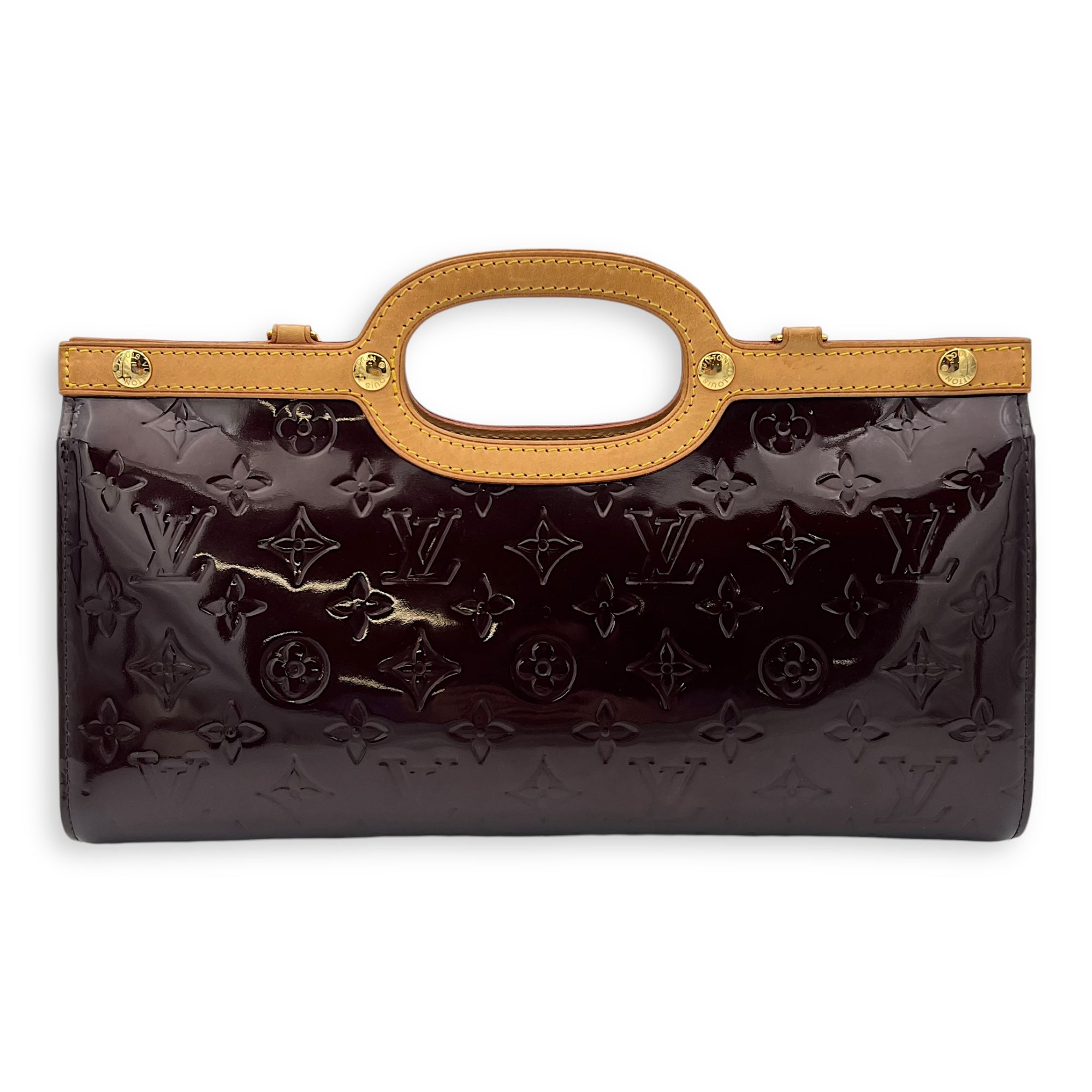 Louis Vuitton Amarante Monogram Vernis Roxbury Drive Red Top Handle Bag in Patent Leather, Gold hardware_2