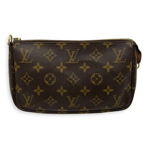 Louis Vuitton Pochette Accessoires Shoulder Bag Brown in Monogram Coated Canvas, Gold hardware_2