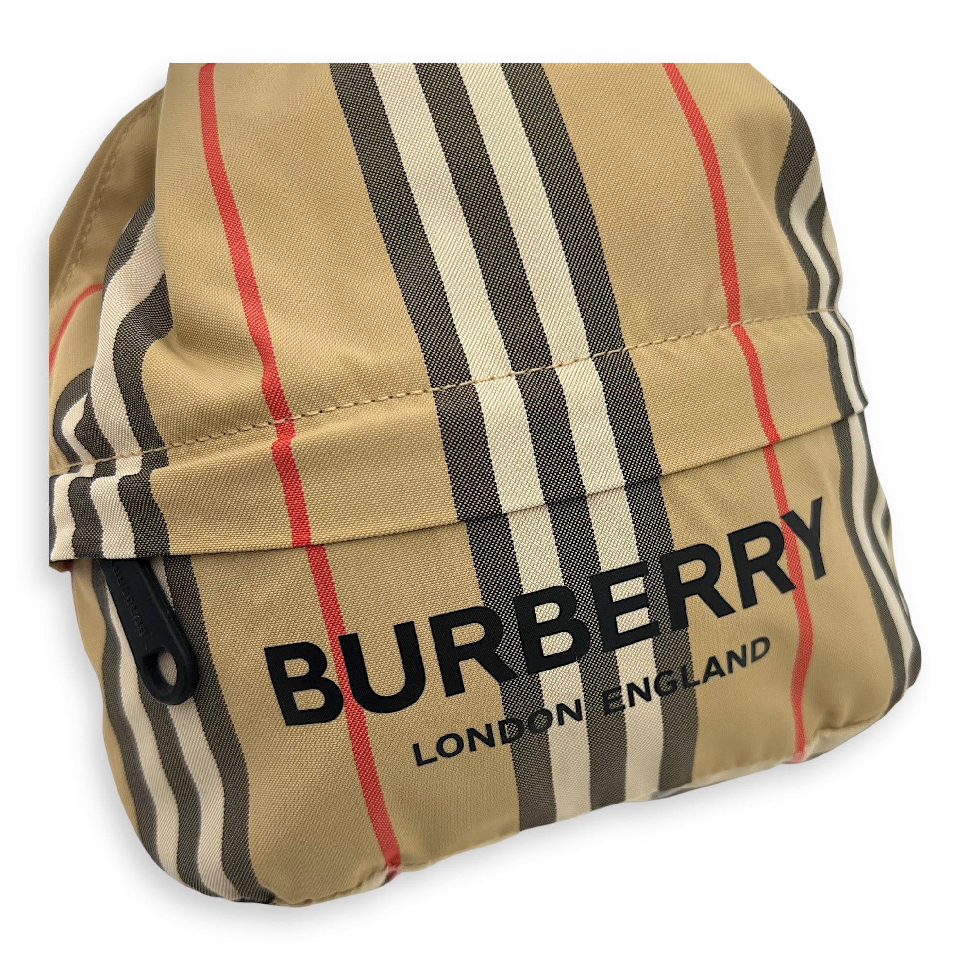 Burberry Checkered Brown Pouch in Nylon_8