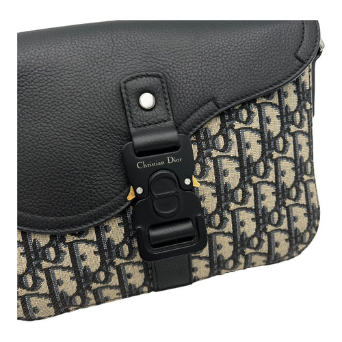 Christian Dior Saddle Brown Messenger in Jacquard, Silver hardware_7