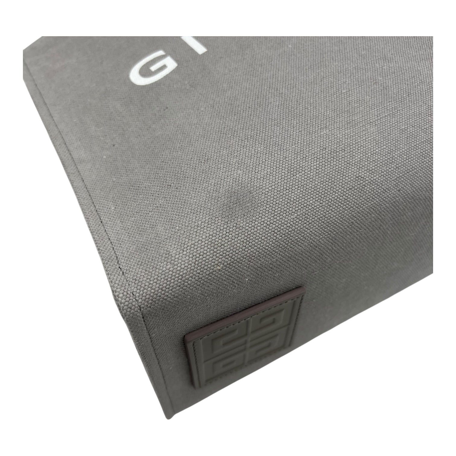 Givenchy Logo Top Handle Bag Grey in Canvas_7