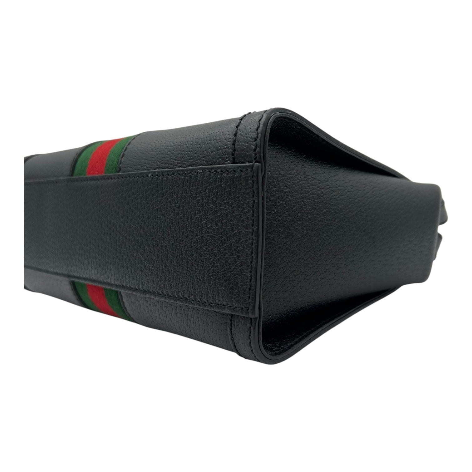 Gucci Ophidia Top Handle Bag Black in Calfskin, Gold hardware_11