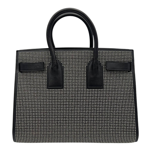 Saint Laurent Sac de Jour Top Handle Bag Black in Calfskin, Silver hardware_1
