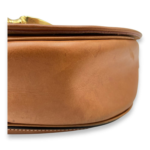 Celine Camarat Crossbody Bag Brown in Calfskin, Gold hardware_8