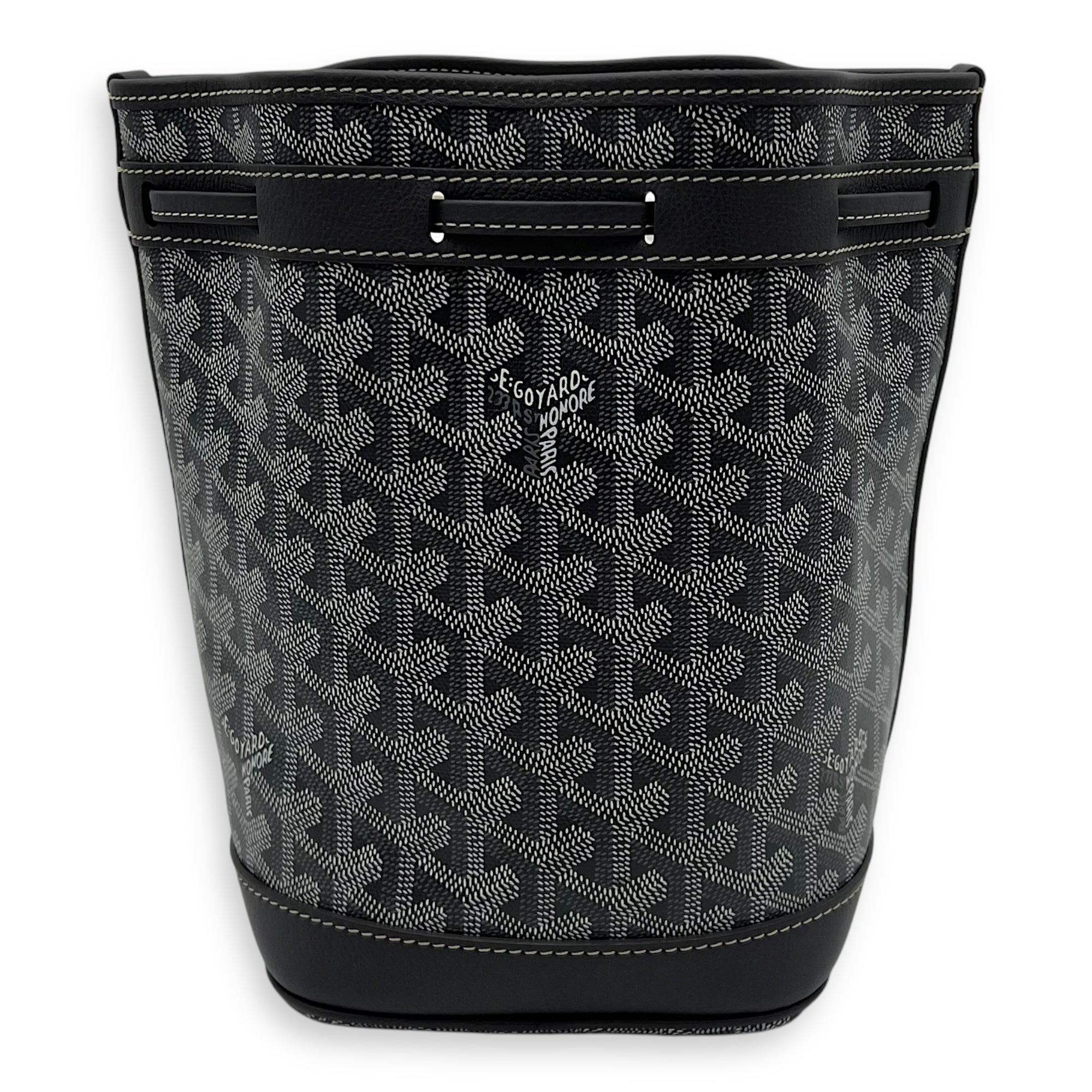 Goyard Petit Flot Crossbody Bag Grey in Coated Canvas, Silver hardware_2