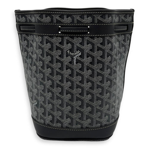 Goyard Petit Flot Crossbody Bag Grey in Coated Canvas, Silver hardware_2