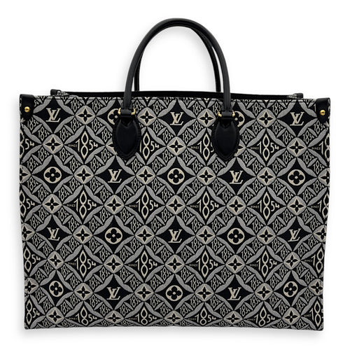 Louis Vuitton OnTheGo Tote Bag Black in Canvas, Gold hardware_2
