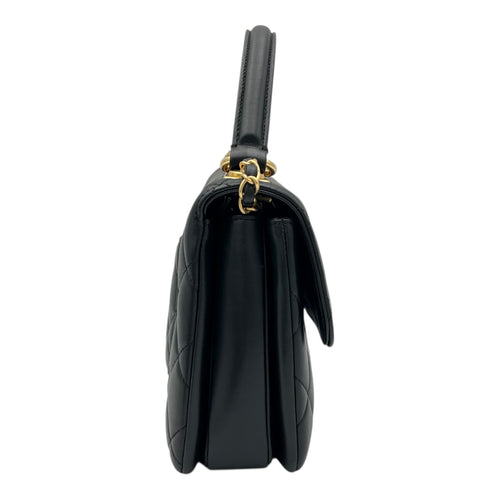 Chanel Trendy CC Top Handle Bag Black in Lambskin, Gold hardware_3