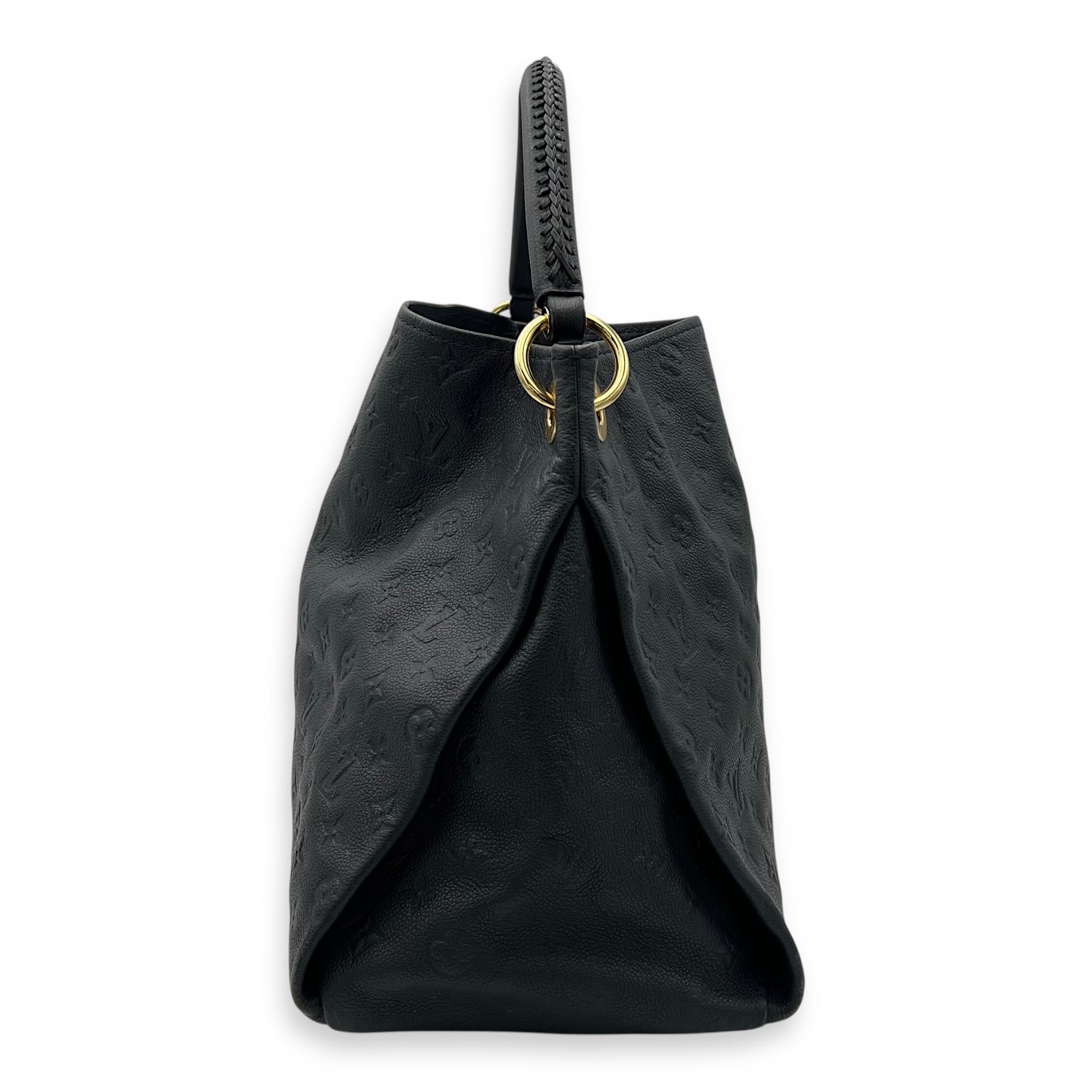 Louis Vuitton Artsy Top Handle Bag Blue in Monogram Empreinte Leather, Gold hardware_3