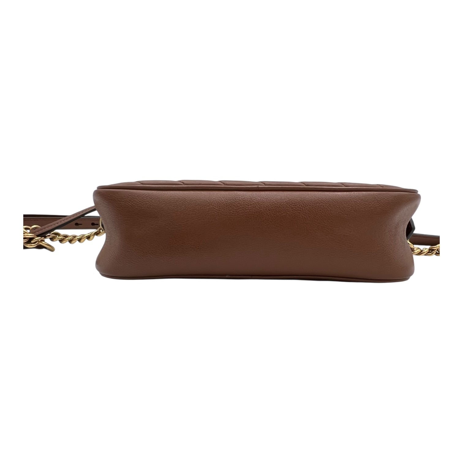 Gucci GG Marmont Shoulder Bag Gold in Calfskin, Gold hardware_5
