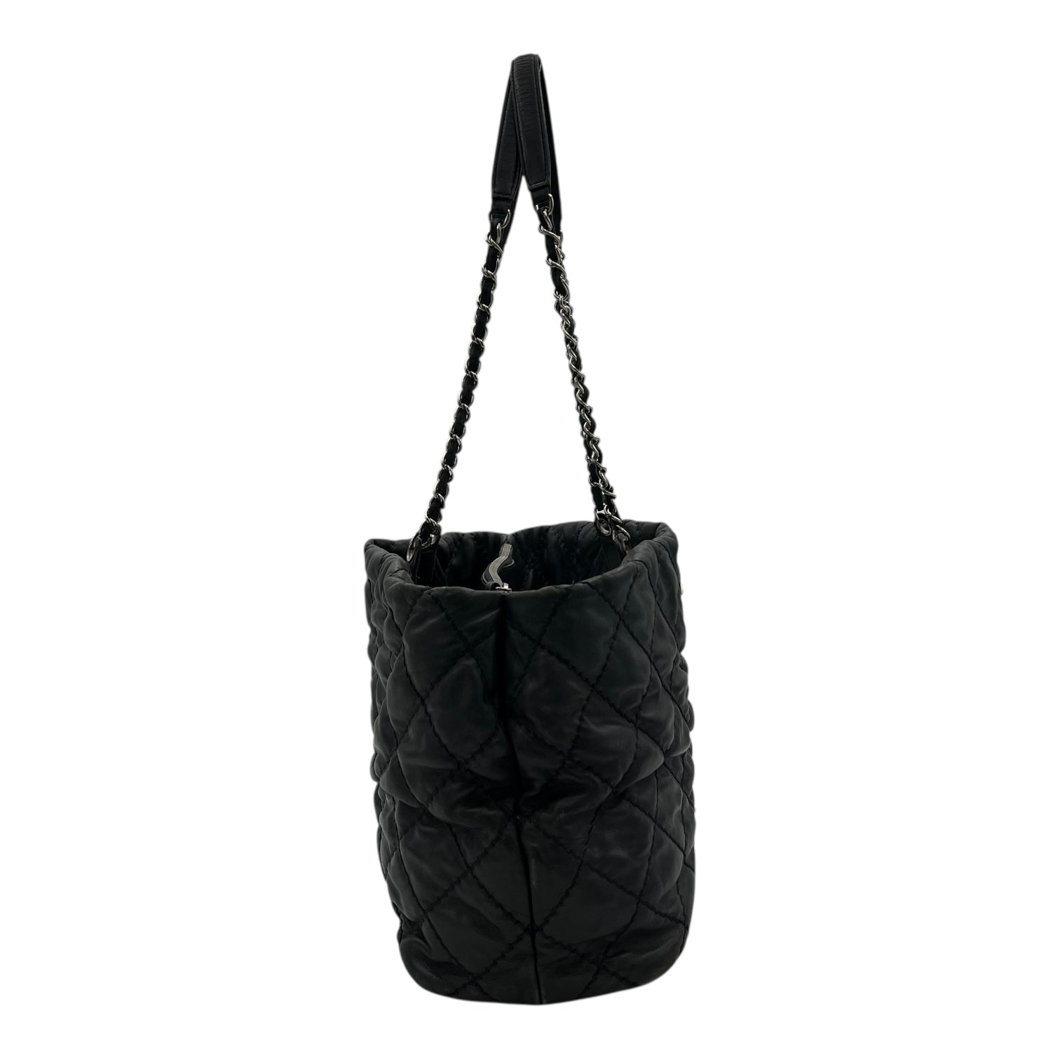 Chanel Wild stitch  Tote Bag Blue in Linen, Silver hardware_3