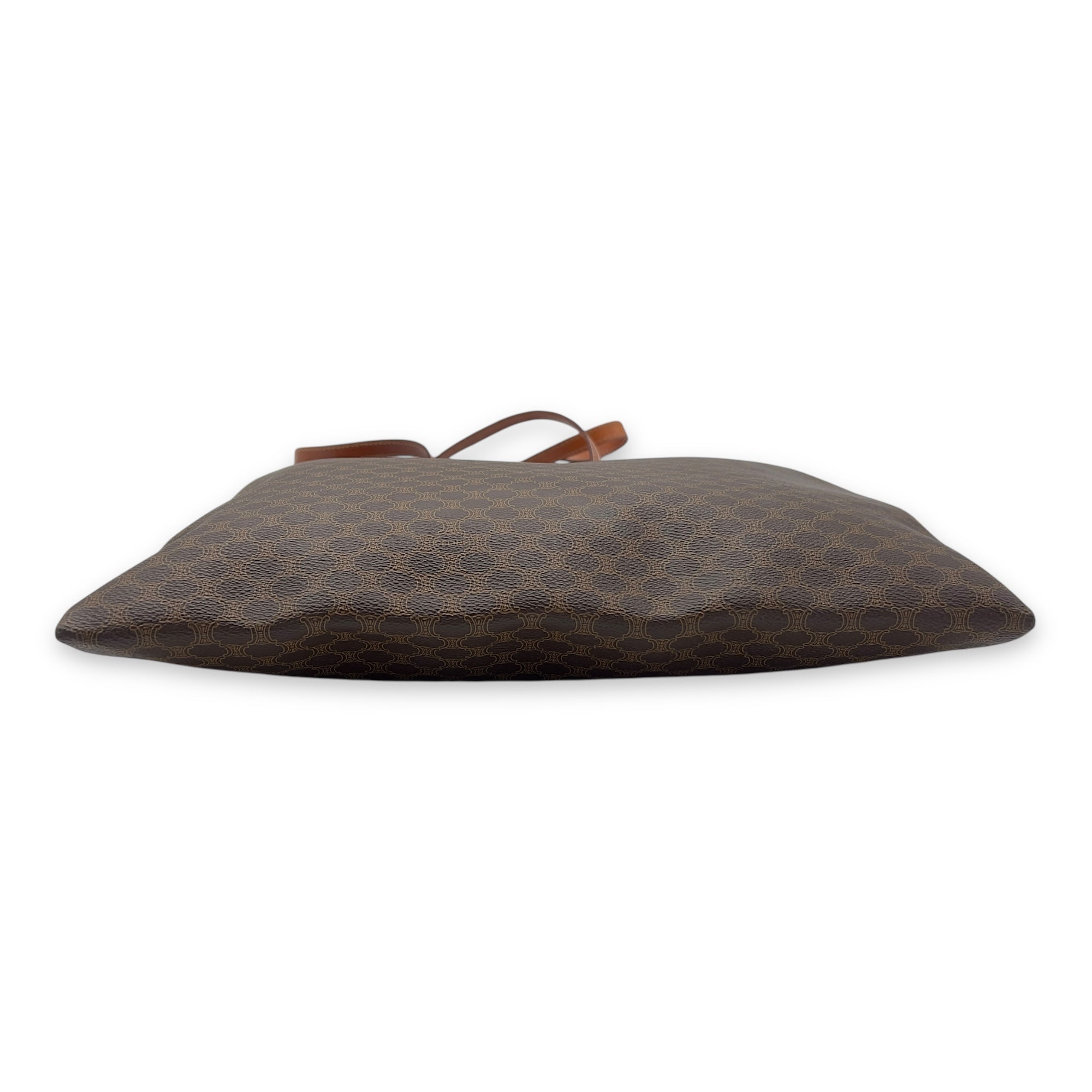 Celine Macadam Tote Bag Brown in Coated Canvas, Gold hardware_5