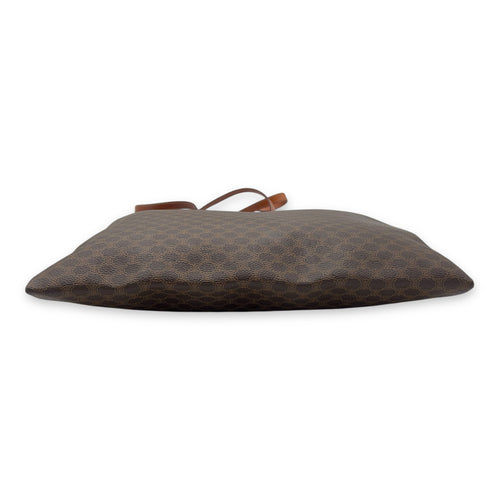Celine Macadam Tote Bag Brown in Coated Canvas, Gold hardware_5