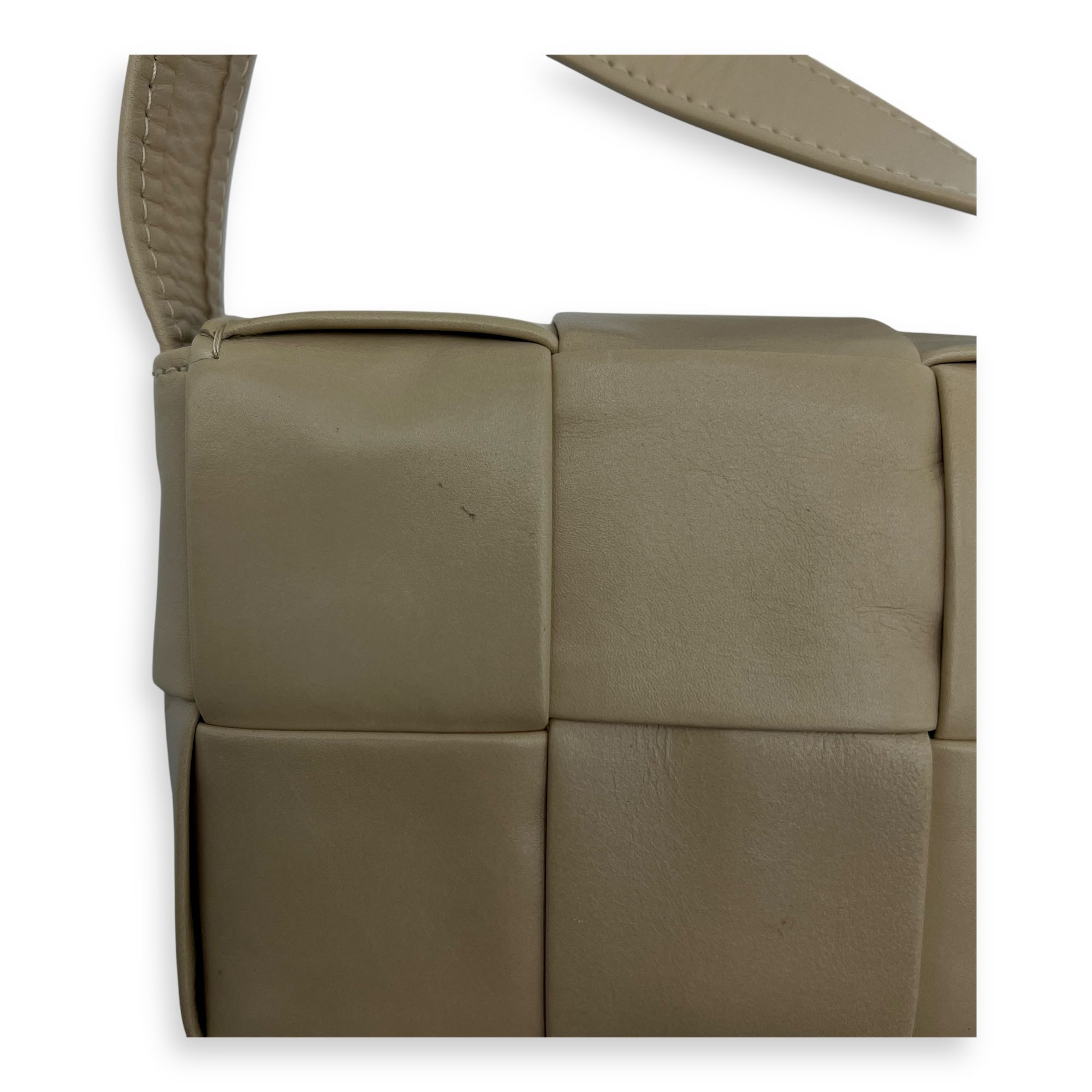 Bottega Veneta Cassette Candy Beige Crossbody Bag in Calfskin