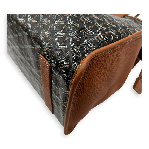 Goyard Hardy PM Brown Shoulder Bag in Coated Canvas, Silver hardware_11