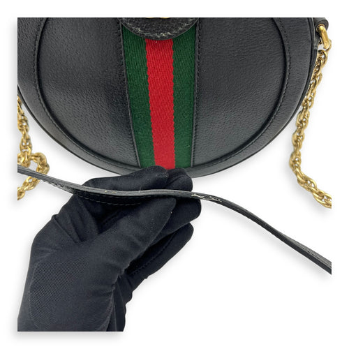 Gucci Ophidia Crossbody Bag Black in Calfskin, Gold hardware_8