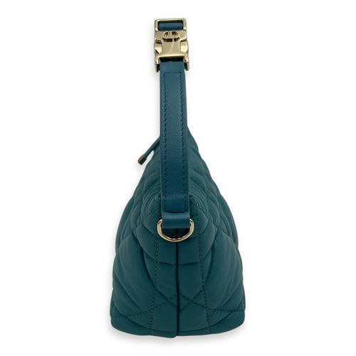 Christian Dior Nomad Pouch Blue in Lambskin, Gold hardware_3