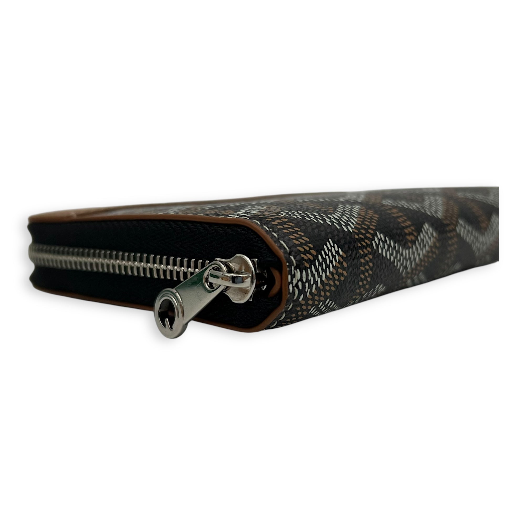 Goyard Matignon Wallet Brown in Coated Canvas, Silver hardware_8